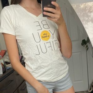 Life Is Good V-Neck Tee Shirt